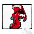 thumbnail image 1 of Red Mouth Tongue Stud Canine Teeth Mousepad Stitched Edge Mat Rubber Gang Pad, 1 of 2