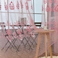 thumbnail image 4 of Cortina Panel Floral Hoja Tul Drapeado Decoración Ventana Habitación Soledad Cortina, 4 of 10