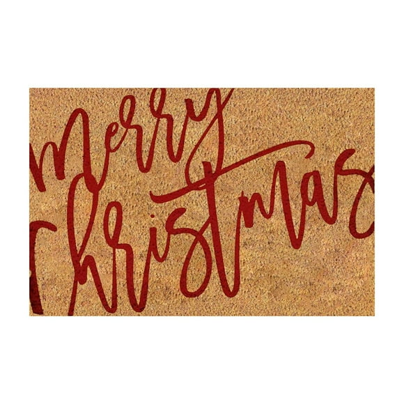 Merry Christmas Font Character Doormat Non Floor Mat for Bathroom Living Room Entryway Welcome Door