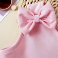 thumbnail image 6 of Kids Toddler Baby Girls Spring Summer Sling Shoulder Suspenders Top Bow Tie Skirts Outfits Clothes, 6 of 7