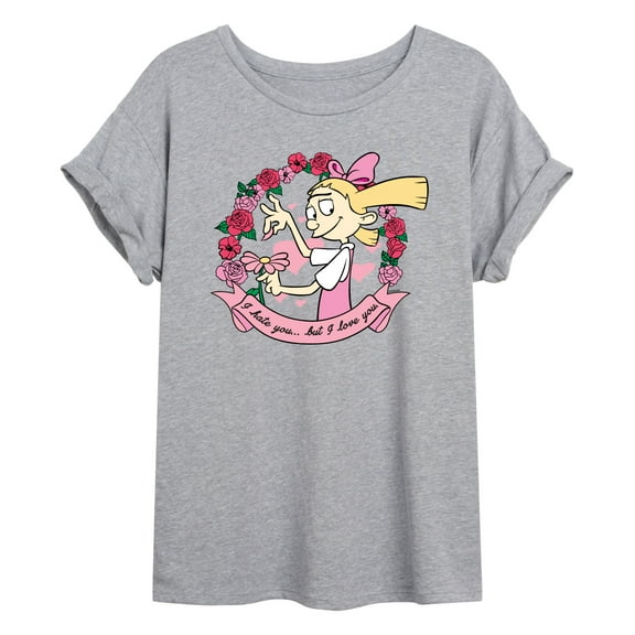 Hey Arnold! - Valentine's I Love You - Juniors Ideal Flowy Muscle T-Shirt