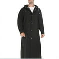 thumbnail image 4 of Aofany Black Fashion Adult Waterproof Long Raincoat Women Men Rain Coat Hooded For Outdoor Hiking Travel Fishing Climbing Thickened L-3XL, 4 of 4