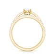 thumbnail image 2 of Rosec Jewels Lab Grown Diamond Teardrop Engagement Ring with Wedding Band - EF-VS Quality, 14K Yellow Gold, US 10.50, 2 of 8