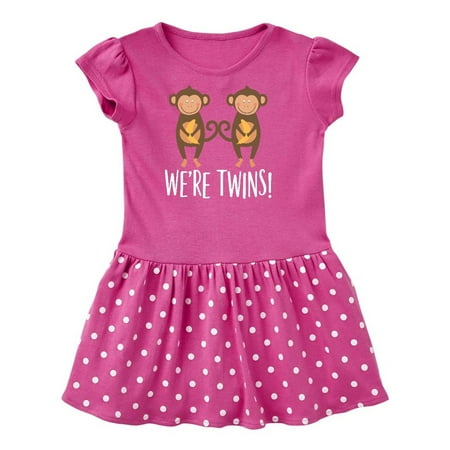 

Inktastic Monkey Twins Boy Girl Gift Idea Gift Toddler Girl Dress