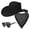 Black, variant on Flmaly Western Cowboy Hats for Women with Scarf and Glasses Set Vintage Style Wide Brim Sun Hat for Outdoor Daily Wear