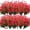 Red, variant on 20 Bundles Artificial Outdoor Plants, Fake Wheat Grass Greenery Shrubs UV Resistant Faux Plastic Plants Garden Porch Window Box Décor (Grass)