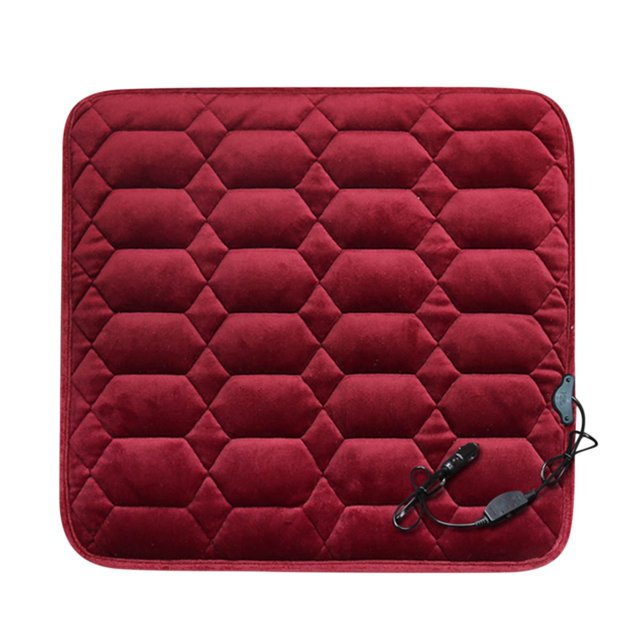 LOVEVER Electric Heated Heated Car Seat Cushion 12V/24V Portable Car Heating Pad Back Heating And Ventilation Function Winter Driving