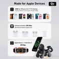 thumbnail image 3 of Imego 25W Wireless Charger Stand Compatible with IPhone 17/16, 3-in-1 Morphic Canis Mag-Safe For AirPods, Apple Watch & Night Light Black, 3 of 11