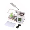 thumbnail image 4 of xinxixnxx Multifunctional USB Mini Aquarium Fish Tank Aquarium with LED Lamp LCD Display Screen Clock Storage Box Fish Tank Aquarium White, 4 of 6