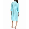 thumbnail image 2 of Ellen Tracy womens  Midi Sleep Shirt, XL, Blue, 2 of 3
