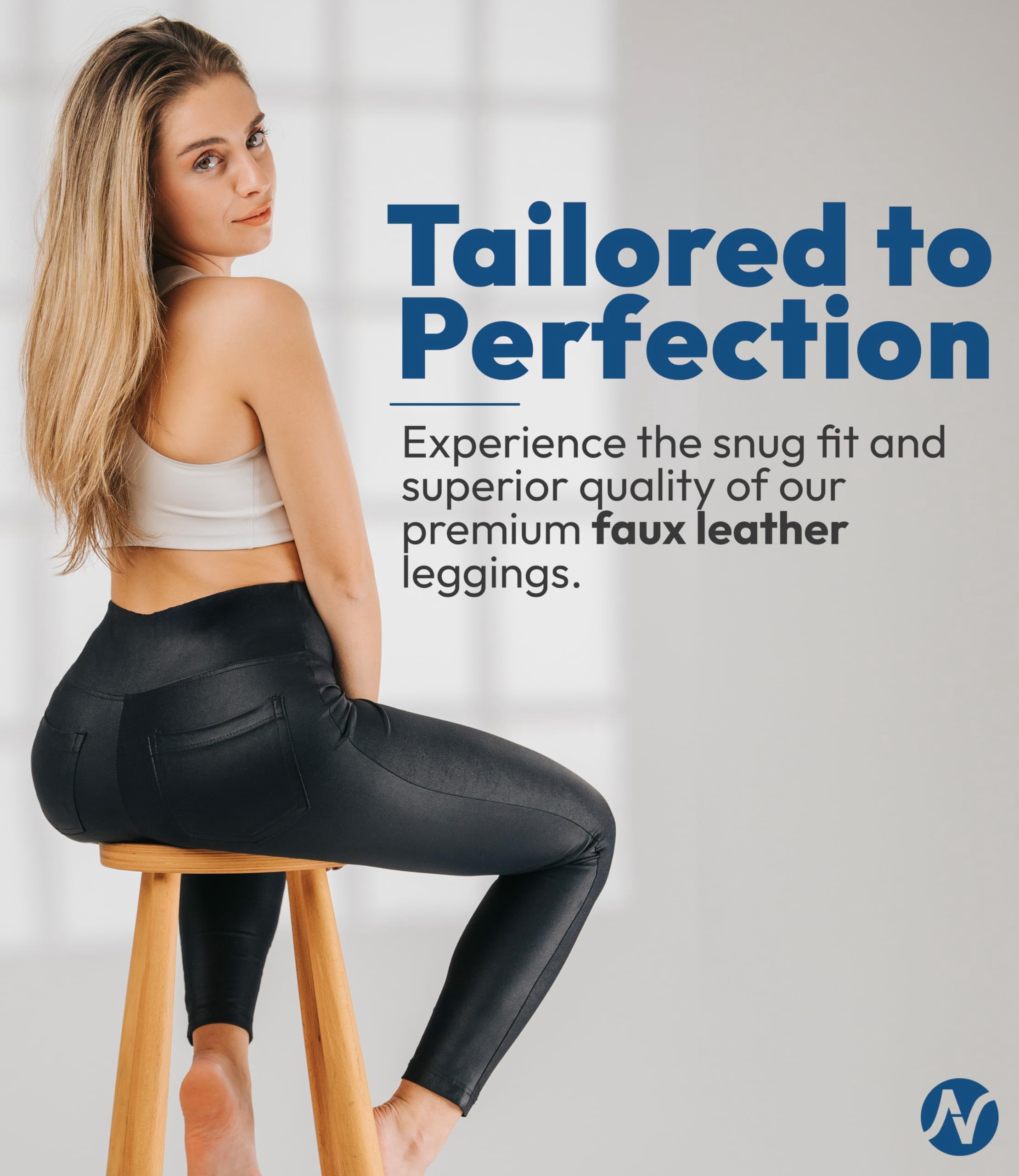 Nirlon Faux Leather Leggings For Women - High Waisted Womens Leggings