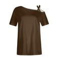 thumbnail image 4 of Yaoyar Women's Solid Color Double Strap Short-Sleeved T-shirt Loose Vest Top, 4 of 5