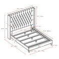 thumbnail image 3 of Fairfield King Bed with Tufted and Winged Headboard, 3 of 9