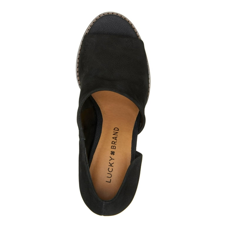 LUCKY BRAND Womens Black Stretch Gore Dorsay Padded Asymmetrical