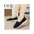 thumbnail image 5 of Gomelly Womens Casual Shoes Mesh Trainers Knit Upper Walking Shoe Comfort Loafers Work Sports Flats Black 9, 5 of 6