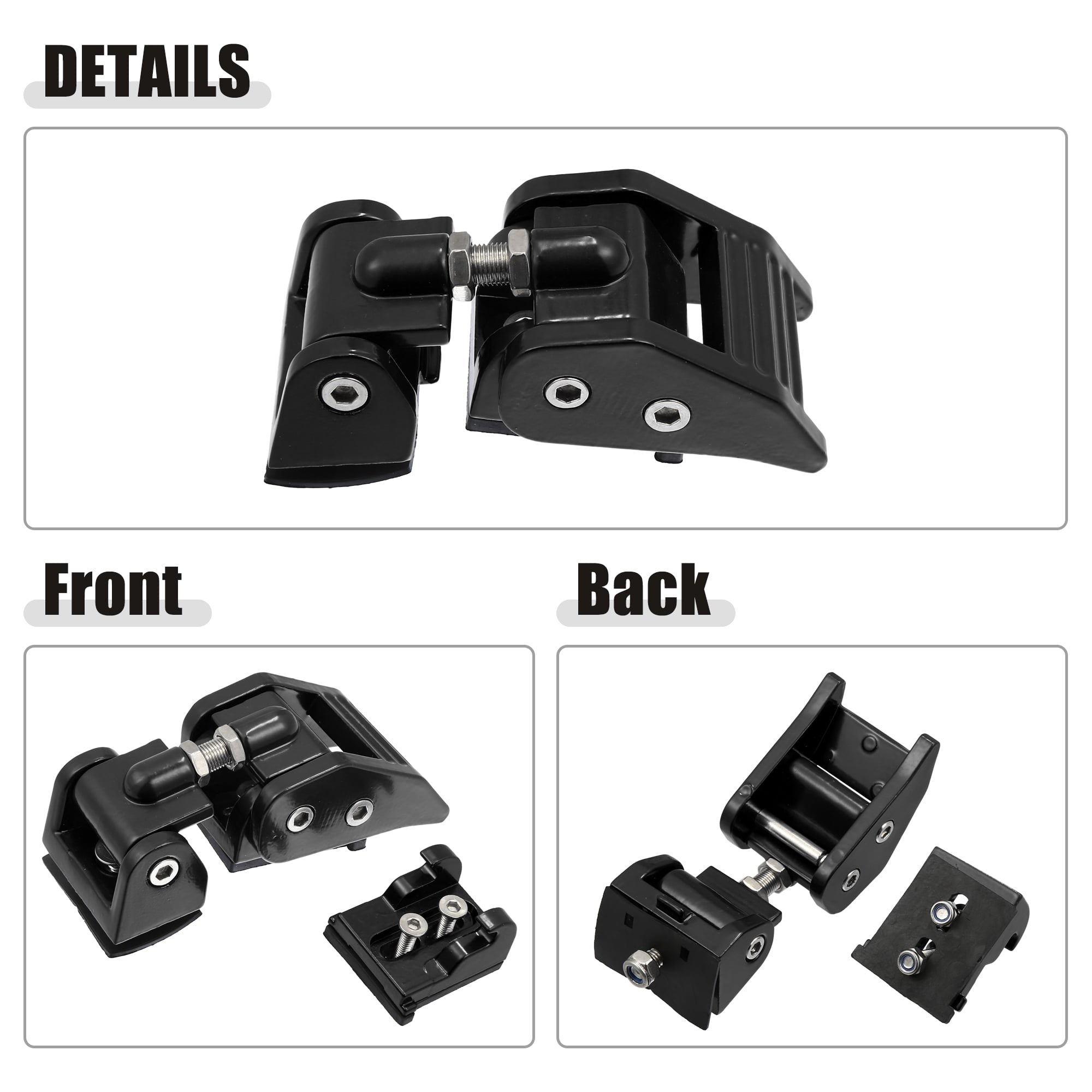 Unique Bargains Hood Latches  Catch Locking Fit for Jeep Wrangler JK - Pack of 4 Black