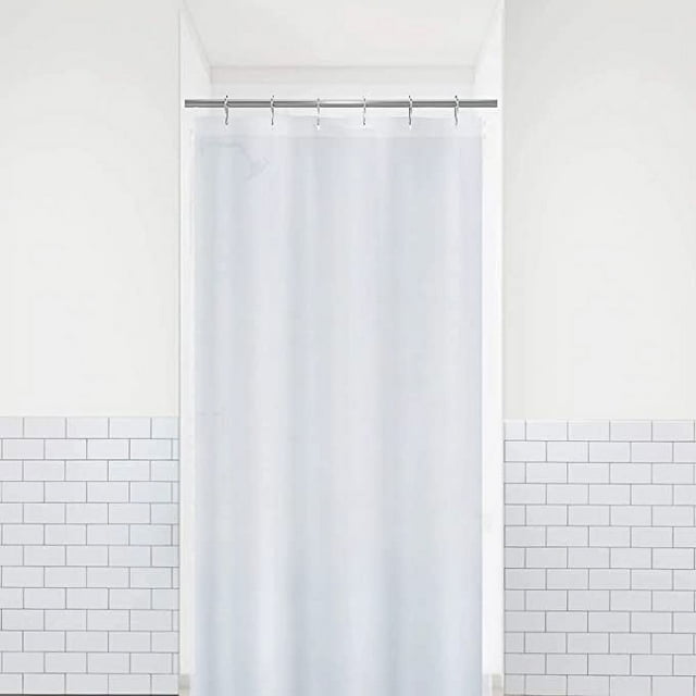 LiBa Forro para Cortina de Ducha de Baño Resistente Al Moho, de Tela Resistente, No Tóxica, de Gran Grosor y Resistente Al Agua, Color Blanco, 34" de Ancho X 72" de Alto
