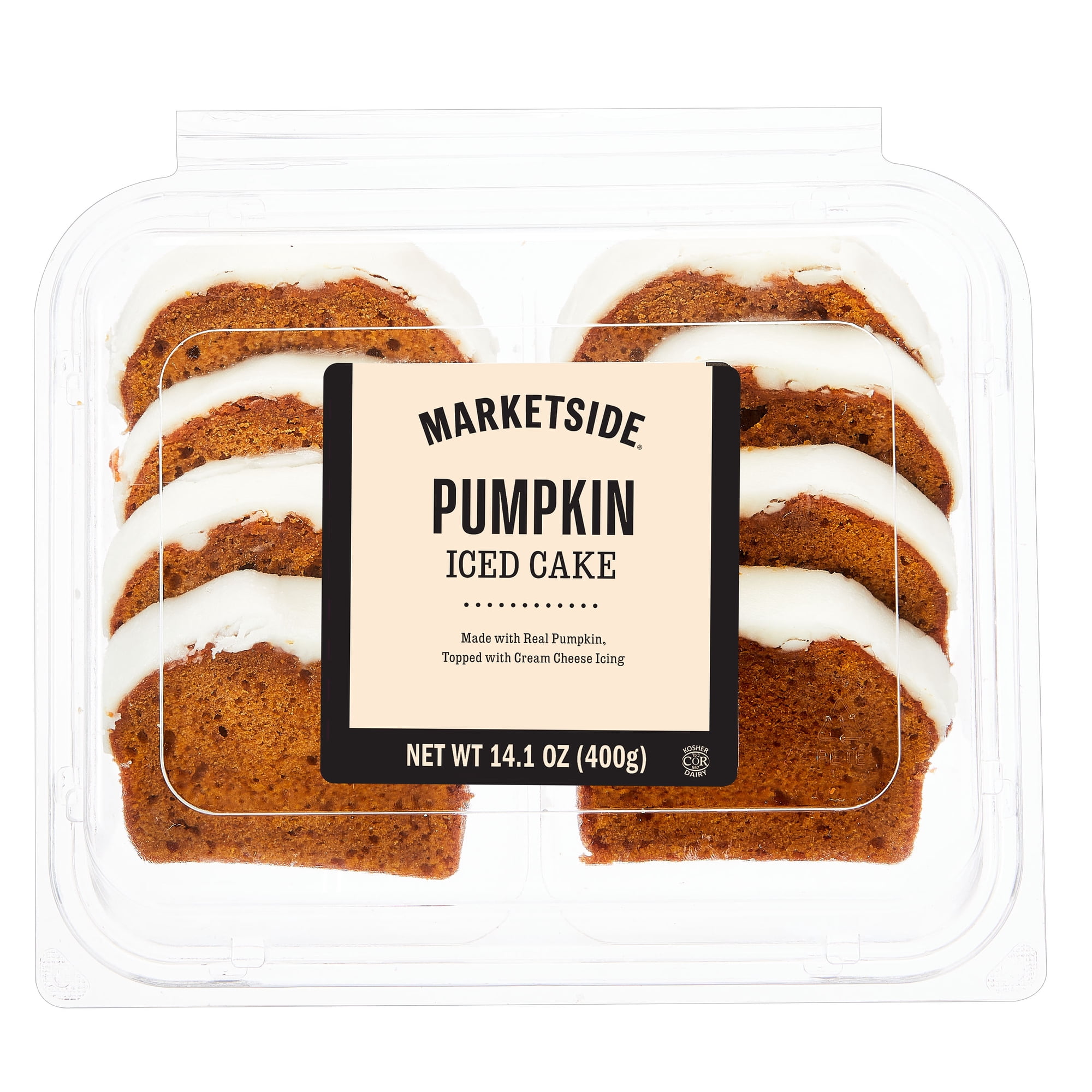 Marketside Iced Pumpkin Sliced Cake, 14.1 oz, 8 Count