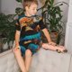 thumbnail image 4 of Fotbe Colorful Flower Sea Turtle Pijama Estampada de 2 Piezas para Niños – Ropa de Dormir de Manga Corta Cómoda para Niños y Niñas, Camiseta y Shorts de Algodón-4X-Large, 4 of 6