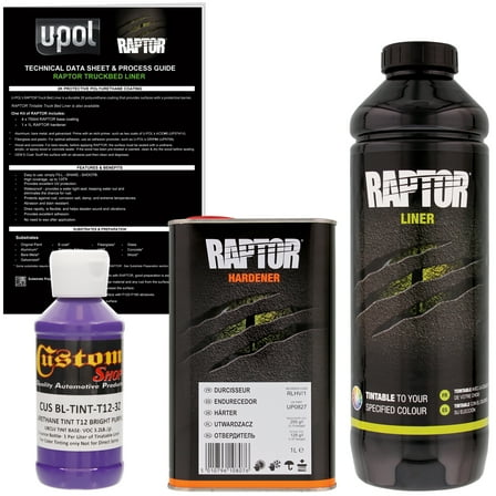 Raptor Bright Purple Urethane Spray-On Truck Bed Liner Texture Coating,1 Liter