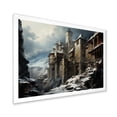 thumbnail image 2 of Designart "Winter Charm of a Medieval Castle IV" Architecture Framed Wall Art Decor - Traditional White Castles Entryway Framed Wall Art, 2 of 6