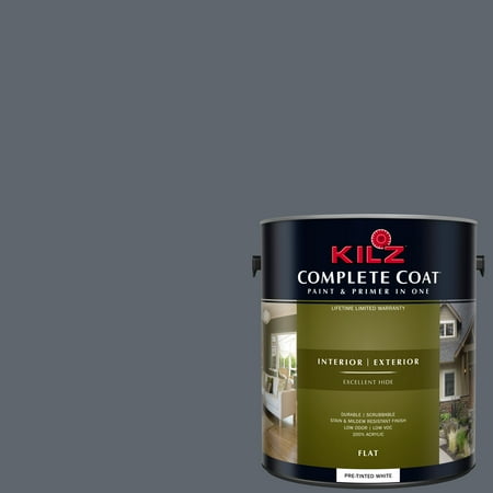 - KILZ COMPLETE COAT Interior/Exterior Paint & Primer in One #RM140 Murky Depths