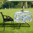 thumbnail image 7 of Coolnut 60" Lemon Outdoor Tablecloth with Umbrella Hole and Zipper, Waterproof Round Tablecloth for Party,Patio,Picnic,Holiday Dinner,Summer, 7 of 7