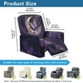 thumbnail image 7 of FKELYI Stretch Recliner Slipcover for Single Seat Reclining Chair Marble Purple Rose Butterfly Moon Print Sofa Couch Cover with Pocket Furniture Protector, 4 Pack, 7 of 7