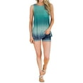 thumbnail image 7 of TWZH Women Gradient Front Pocket Wide Hem Crew Neck Sleeveless Tank, 7 of 7