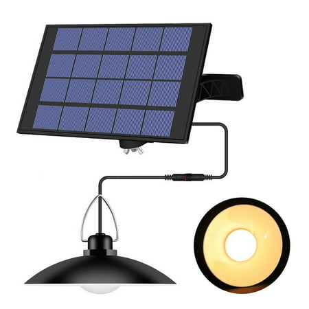 

Solar Powered Pendants Light with Adjustable Panel Auto ON/OFF Lighting Sensor IP65 Water-resistant Hanging Lamp for Outdoor/Indoor