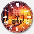 thumbnail image 1 of Designart Horloge Murale 'Benches Couvertes de Neige d'Hiver' Style Français, 1 of 6