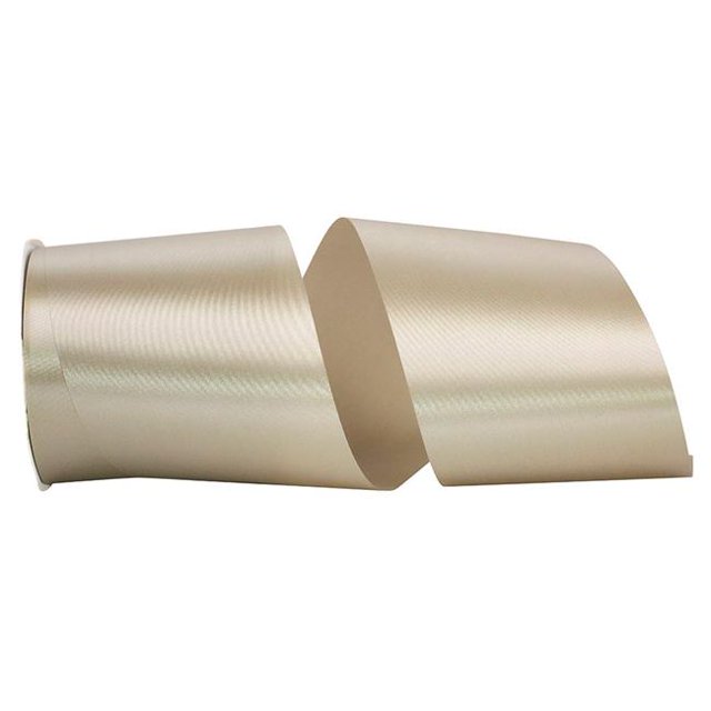 Reliant Ribbon 4700-075-10K 4 in. 50 Yards Simple Face Satin Charme Ribbon&44; Platine