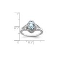 thumbnail image 3 of 7/10 Carat (Ctw) Oval-Cut Aquamarine Ring in Sterling Silver, 3 of 6