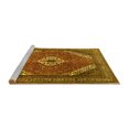 thumbnail image 2 of Ahgly Company Machine Washable Indoor Square Persian Yellow Traditional Area Rugs, 8' Square, 2 of 4