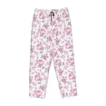 thumbnail image 4 of Naloa Rose Flowers Print Women’s Ultra-Soft Comfy Pajama Lounge Pants with Pockets & Drawstring, 4 of 8