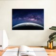 thumbnail image 3 of Elephant Stock Earth And The Milky Way Wall Art - Horizontal Canvas Wall Art - Living Room Wall Decor - Astronomy & Space Canvas - Blue And Gray Decor - 12" x 8", 3 of 8