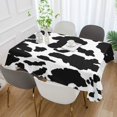 thumbnail image 5 of Mantel Rectangular Con Estampado De Vaca Animal, 54 X 54 Pulgadas, Resistente A Las Arrugas, Poliéster, Mantel De Tela Decorativa A Prueba De Manchas, Para Cocina, Comedor, Fiesta, Camping, 5 of 5