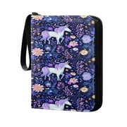 4 Pocket Card Binder with 50-page sleeve can hold 400 game cards Unicorns Stars and Moons
