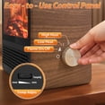 thumbnail image 2 of LifePlus Portable Electric Fireplace Heater with 3D Realistic Flame, 800W/1500W Heat, Manual Temp Adjust, Compact for Bedroom, Living Room, Ideal for Homeowners & Office Workers, 2 of 10