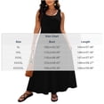 thumbnail image 3 of Loopsun Plus Size Women Dresses Round Neck Sleeveless Solid Maxi Sundress, 3 of 5
