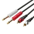 thumbnail image 2 of Dual 6.35mm to 2RCA Audio Cable DVD Mixer Connected Wire for Amplifier (2m), 2 of 3