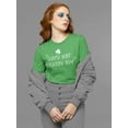 thumbnail image 4 of St Patricks Day Lets Get Lucked Up Womens Long Sleeve T Shirt, 4 of 5