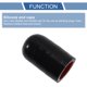 thumbnail image 4 of Ofertas Únicas Tapa de Extremo de Manguera de Silicona de 25mm 3 capas de poliéster para válvula de derivación de refrigerante Turbo vacío 5mm 50mm Negro Rojo, 4 of 7