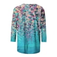 thumbnail image 5 of Hauts Décontractés pour Femmes Mode T-shirt Imprimé de Pâques Ample Mi-Longueur Manches 3/4 Blouse Col Rond Hauts Décontractés pour Sortir Aguichant en Liquidation, 5 of 5