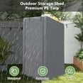 thumbnail image 6 of 3x3 Ft Outdoor Storage Shelter Shed, Waterproof Heavy Duty Storage Shed with Roll-up Zipper Door and Sloping Roof, Portable Storage Tent for Tool Shed, Bike, Gray, 6 of 8