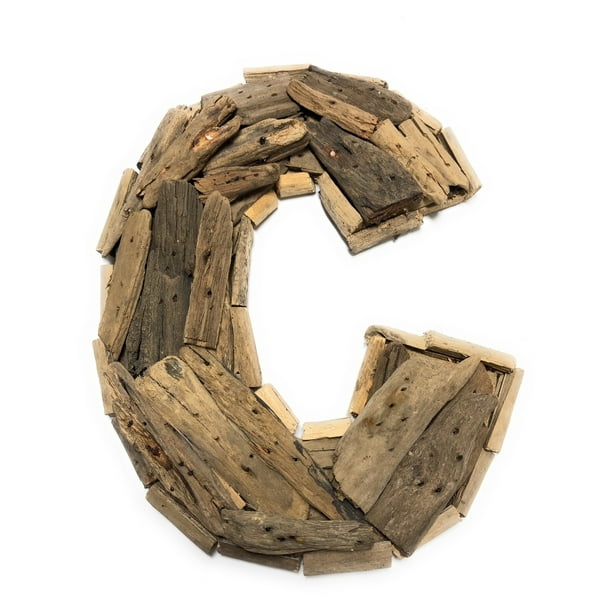 C Driftwood Letter 10 Home Decor Rustic Accents Lis31001c Walmart Com