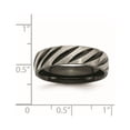 thumbnail image 6 of Chisel Titanium Brushed and Polished Black IP-plated 6mm Grooved Band, 6 of 7