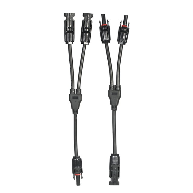 Graflsoa Solar Panel Y-Branch MC4 Connector Adapter for Parallel Connection, M/FF & F/MM, IP67, 30A, 1000V DC, UL94-V0, Copper Tin Plated, -40°C to +85°C