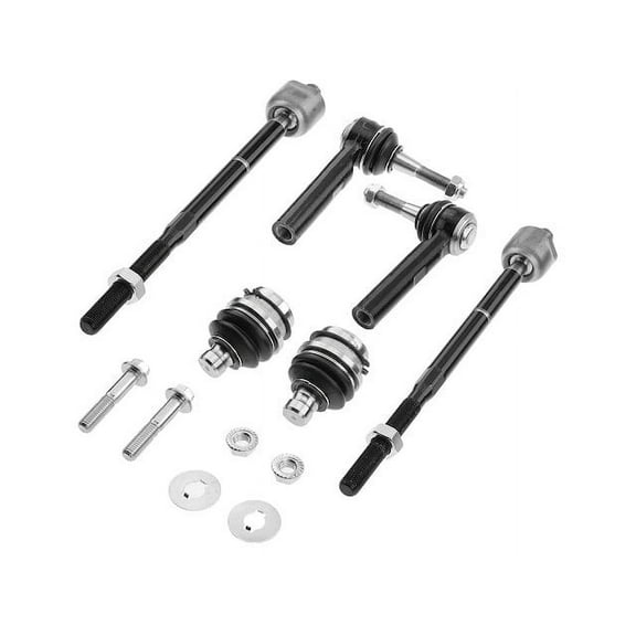 Front Ball Joint and Tie Rod End Kit 6 - Compatible with 2007 - 2017 Jeep Patriot 2008 2009 2010 2011 2012 2013 2014 2015 2016
