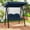 Navy, variant on Costway 2-Person Outdoor Porch Swing Swing Loveseat with A-Shaped Metal Stand Brown